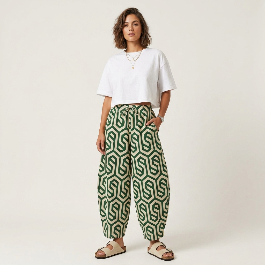 Green Labyrinth Pantolon
