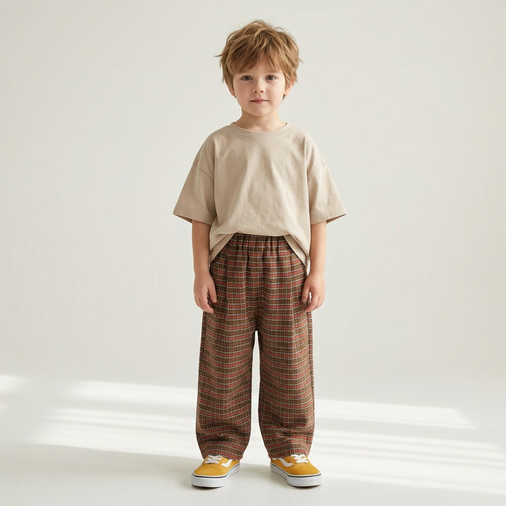 Chestnut Checks Pantolon