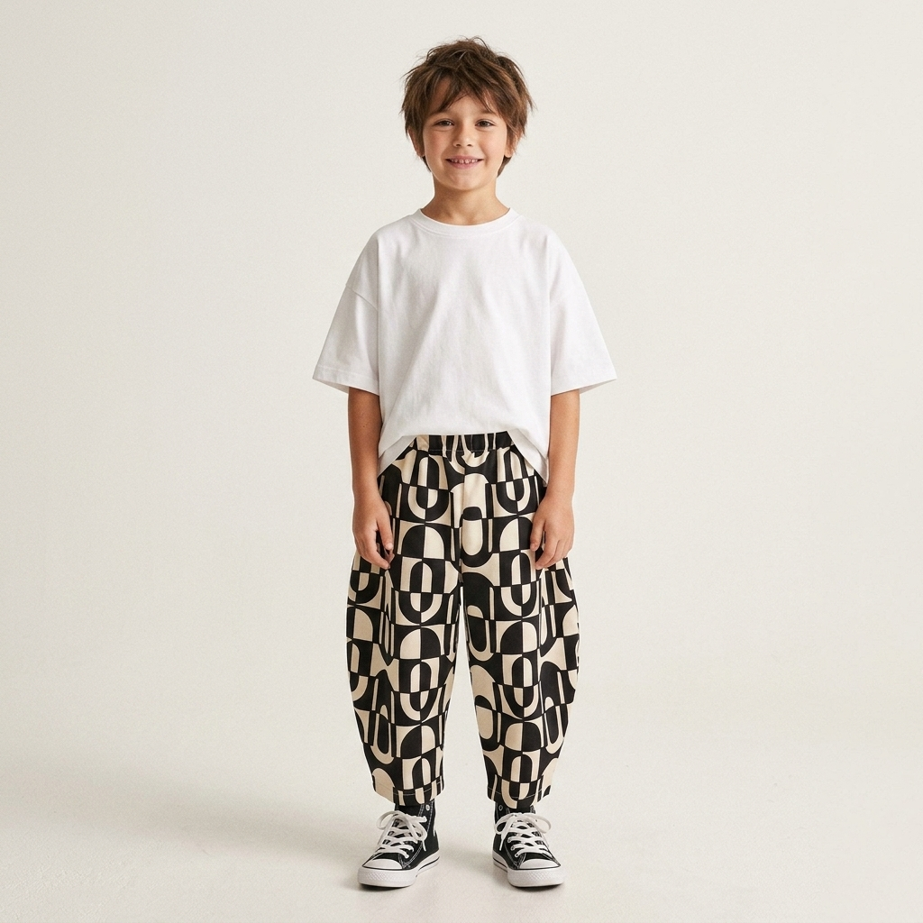 Green Labyrinth Balloon Trousers