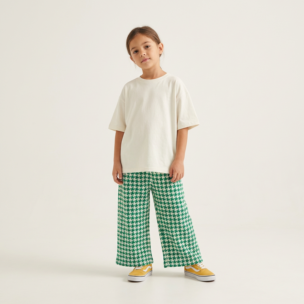 Pixel Green Pantolon