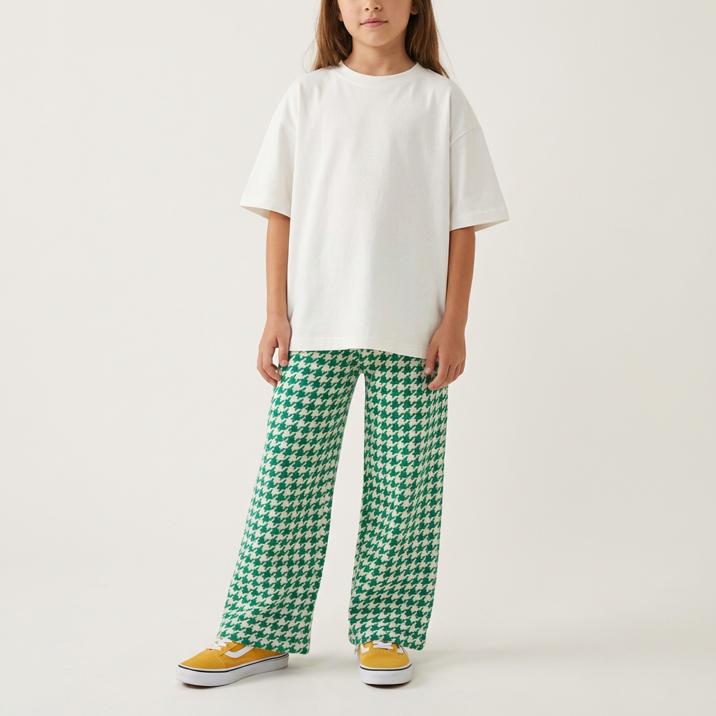 Pixel Green Pantolon