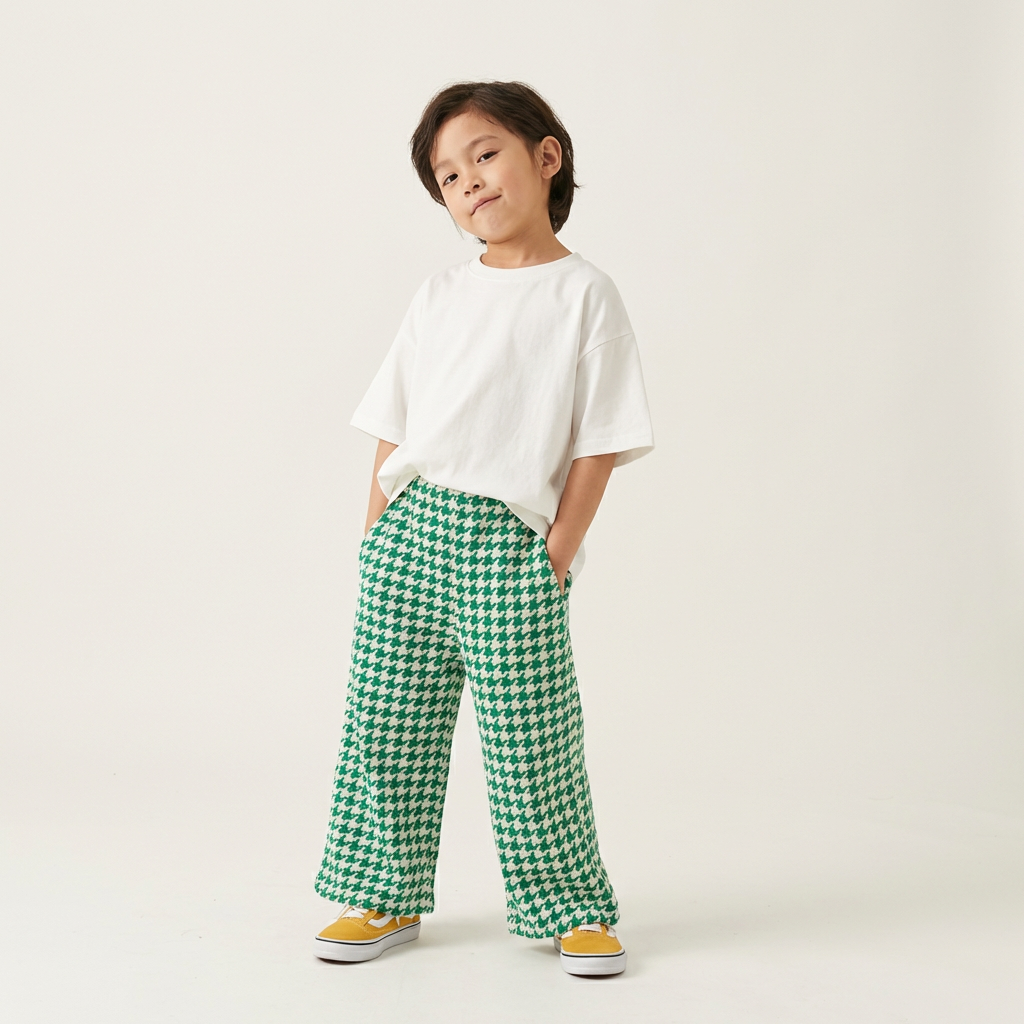 Pixel Green Pantolon