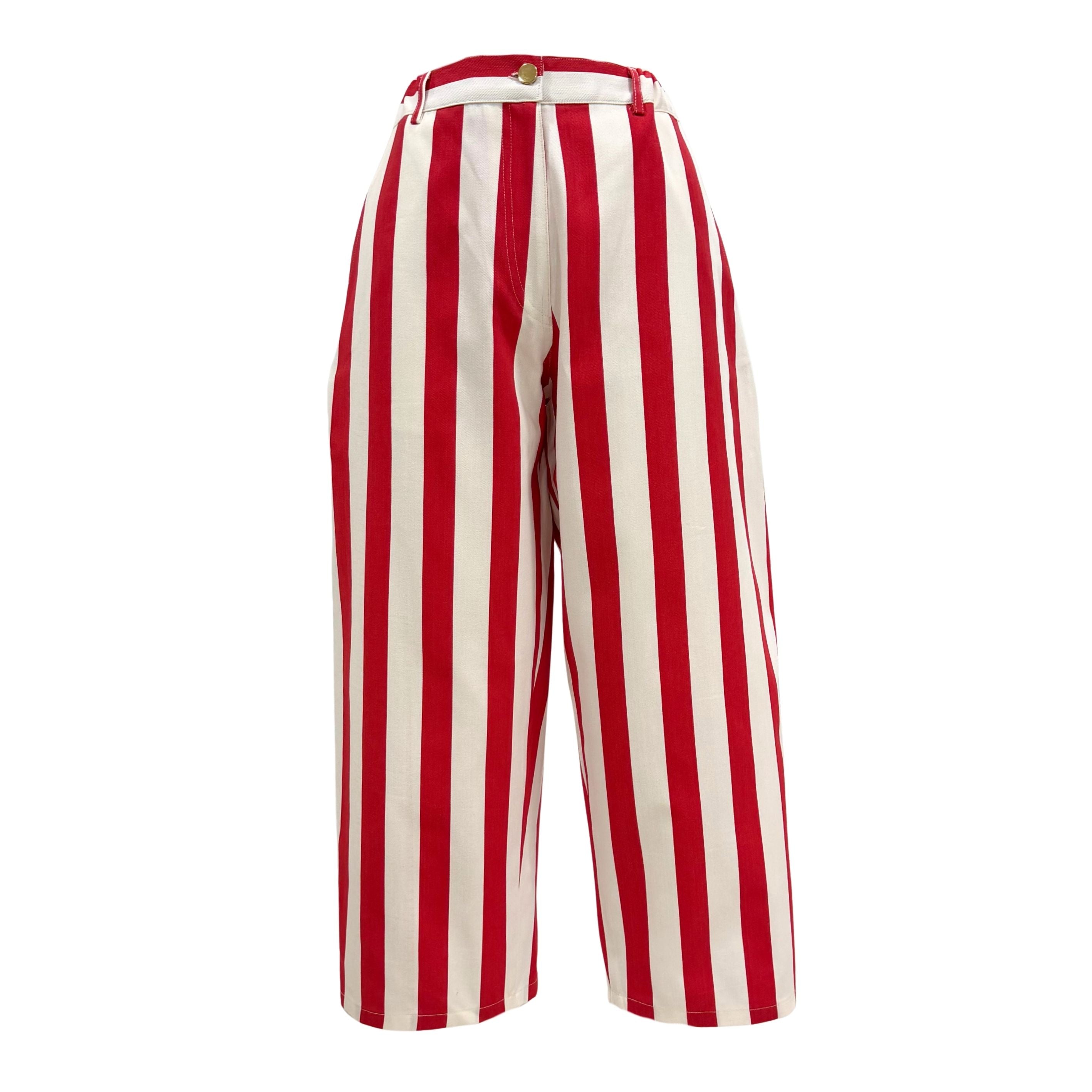 Poppy Stripe Pantolon