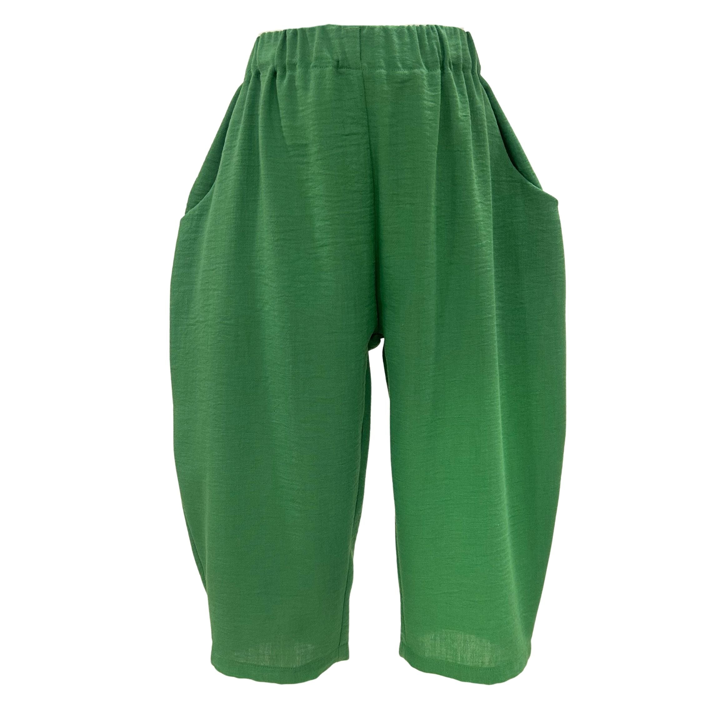 Green Labyrinth Balloon Trousers