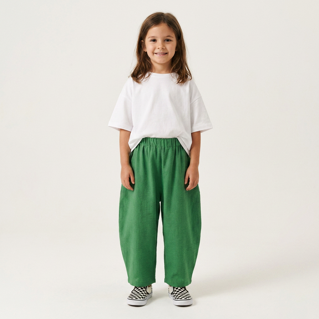 Green Labyrinth Balloon Trousers