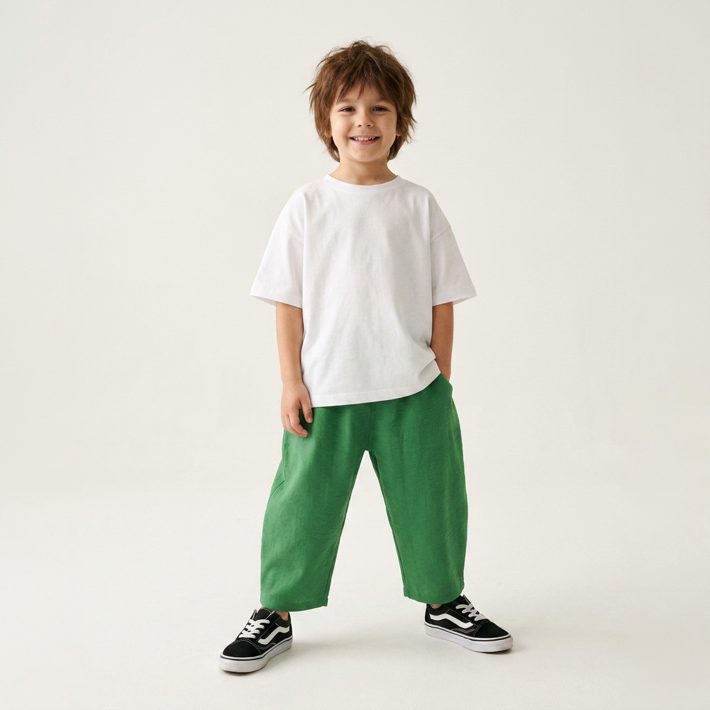 Green Labyrinth Balloon Trousers